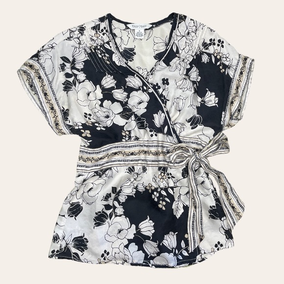 Silk Wrap Top - Picture 1 of 7